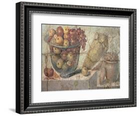 Still Life with Bowls of Fruit and Wine-Jar, from the "Casa Di Giulia Felice"-null-Framed Giclee Print