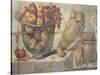 Still Life with Bowls of Fruit and Wine-Jar, from the "Casa Di Giulia Felice"-null-Stretched Canvas