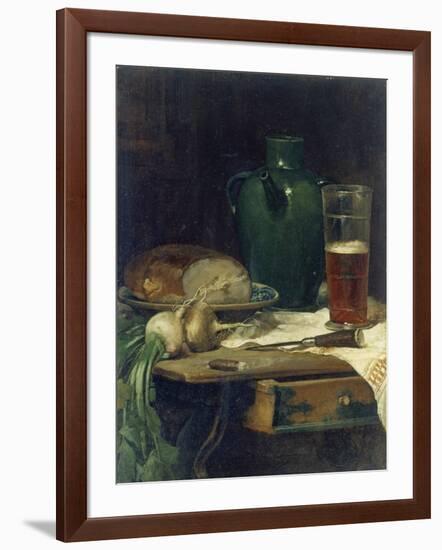Still-Life with Bread and Beer-Ludwig Eibl-Framed Giclee Print