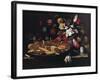 Still Life with Bread, Biscuits and Flowers-Giuseppe Recco-Framed Giclee Print