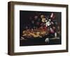 Still Life with Bread, Biscuits and Flowers-Giuseppe Recco-Framed Giclee Print