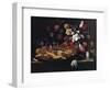 Still Life with Bread, Biscuits and Flowers-Giuseppe Recco-Framed Giclee Print