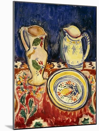 Still Life with Breton Pottery-Alfred Henry Maurer-Mounted Giclee Print