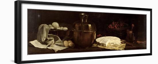 Still Life with Brie, 1863-Francois Bonvin-Framed Giclee Print