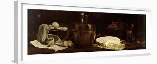 Still Life with Brie, 1863-Francois Bonvin-Framed Giclee Print