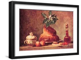 Still Life with Brioche-Jean-Baptiste Simeon Chardin-Framed Art Print