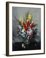 Still Life with Buddleia, Hydrangea and Clematis-Vernon Ward-Framed Giclee Print