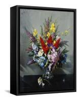 Still Life with Buddleia, Hydrangea and Clematis-Vernon Ward-Framed Stretched Canvas