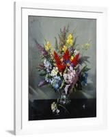 Still Life with Buddleia, Hydrangea and Clematis-Vernon Ward-Framed Giclee Print