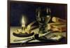 Still-Life with Burning Candle, 1627-Pieter Claesz-Framed Giclee Print