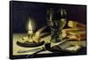 Still-Life with Burning Candle, 1627-Pieter Claesz-Framed Stretched Canvas