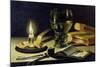 Still-Life with Burning Candle, 1627-Pieter Claesz-Mounted Giclee Print