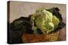 Still Life with Cabbage, 1875-1880-Eugenio Cecconi-Stretched Canvas