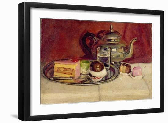 Still Life with Cakes and a Silver Teapot-Pericles Pantazis-Framed Giclee Print