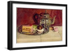 Still Life with Cakes and a Silver Teapot-Pericles Pantazis-Framed Giclee Print