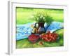 Still-Life With Camomiles And A Strawberry-balaikin2009-Framed Art Print