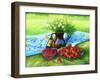 Still-Life With Camomiles And A Strawberry-balaikin2009-Framed Art Print