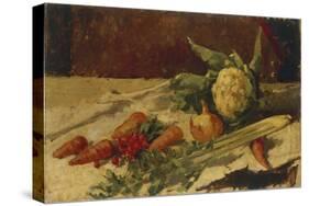 Still Life with Carrots-Giovanni Segantini-Stretched Canvas