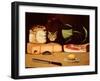 Still Life with Cat and Mouse, Primitive School, 1820-null-Framed Giclee Print