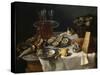 Still Life with Cat-Alexandre-Francois Desportes-Stretched Canvas