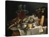 Still Life with Cat-Alexandre-Francois Desportes-Stretched Canvas