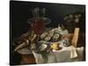 Still Life with Cat-Alexandre-Francois Desportes-Stretched Canvas