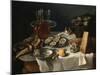 Still Life with Cat-Alexandre-Francois Desportes-Mounted Premium Giclee Print