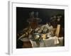 Still Life with Cat-Alexandre-Francois Desportes-Framed Giclee Print