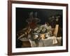 Still Life with Cat-Alexandre-Francois Desportes-Framed Giclee Print