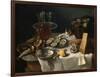 Still Life with Cat-Alexandre-Francois Desportes-Framed Giclee Print