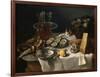 Still Life with Cat-Alexandre-Francois Desportes-Framed Giclee Print