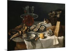 Still Life with Cat-Alexandre-Francois Desportes-Mounted Giclee Print