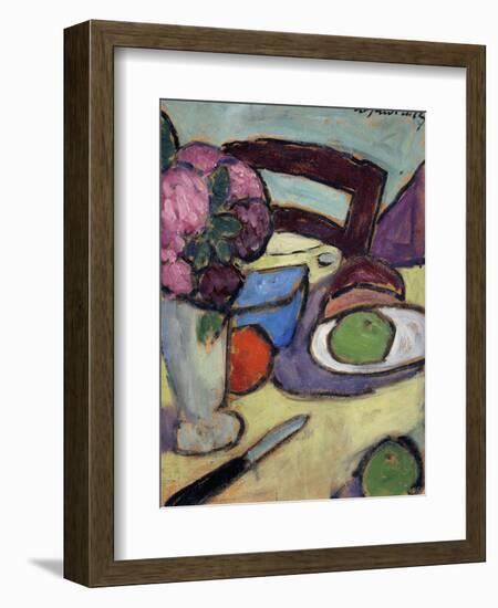 Still Life with Chair and Bouquet; Stilleben Mit Stuhl Und Blumenstrasse, 1906-Alexej Von Jawlensky-Framed Giclee Print