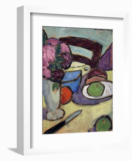 Still Life with Chair and Bouquet; Stilleben Mit Stuhl Und Blumenstrasse, 1906-Alexej Von Jawlensky-Framed Giclee Print