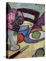 Still life with Chair and Bouquet-Alexej Von Jawlensky-Stretched Canvas