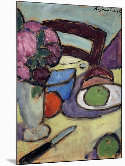 Still life with Chair and Bouquet-Alexej Von Jawlensky-Mounted Giclee Print
