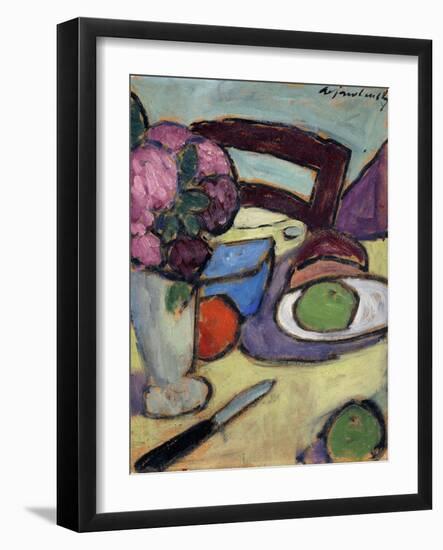 Still life with Chair and Bouquet-Alexej Von Jawlensky-Framed Giclee Print