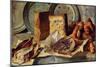 Still Life with Cheese and Salami-Ludovico Brea-Mounted Giclee Print