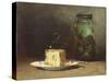 Still Life with Cheese (Oil on Canvas)-Guillaume Romain Fouace-Stretched Canvas