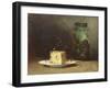 Still Life with Cheese (Oil on Canvas)-Guillaume Romain Fouace-Framed Giclee Print