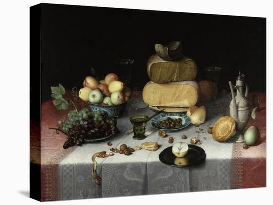 Still Life with Cheese-Floris Claesz van Dijck-Stretched Canvas
