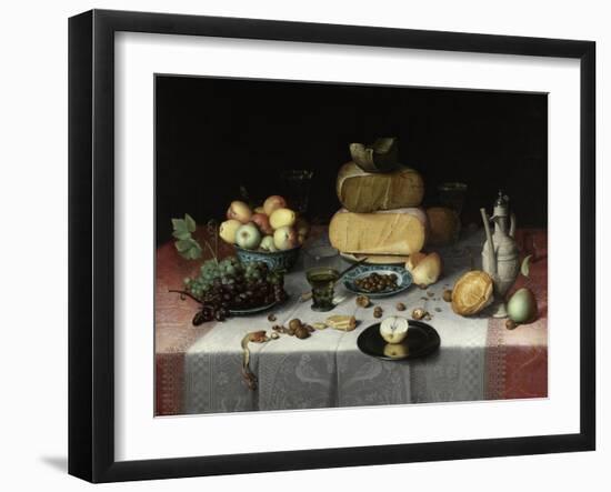 Still Life with Cheese-Floris Claesz van Dijck-Framed Art Print
