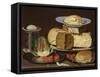 Still Life with Cheeses, Artichoke, and Cherries, Ca 1625-Clara Peeters-Framed Stretched Canvas