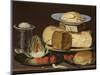 Still Life with Cheeses, Artichoke, and Cherries, Ca 1625-Clara Peeters-Mounted Giclee Print
