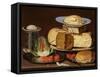 Still Life With Cheeses, Artichoke, And Cherries-Clara Peeters-Framed Stretched Canvas