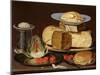 Still Life With Cheeses, Artichoke, And Cherries-Clara Peeters-Mounted Giclee Print