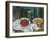 Still Life with Cherries and Peaches, 1885-1887-Paul Cézanne-Framed Giclee Print