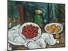 Still Life with Cherries and Peaches, 1885-1887-Paul Cézanne-Mounted Giclee Print