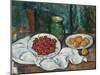Still Life with Cherries and Peaches, 1885-7-Paul Cezanne-Mounted Giclee Print