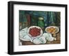 Still Life with Cherries and Peaches, 1885-7-Paul Cezanne-Framed Premium Giclee Print